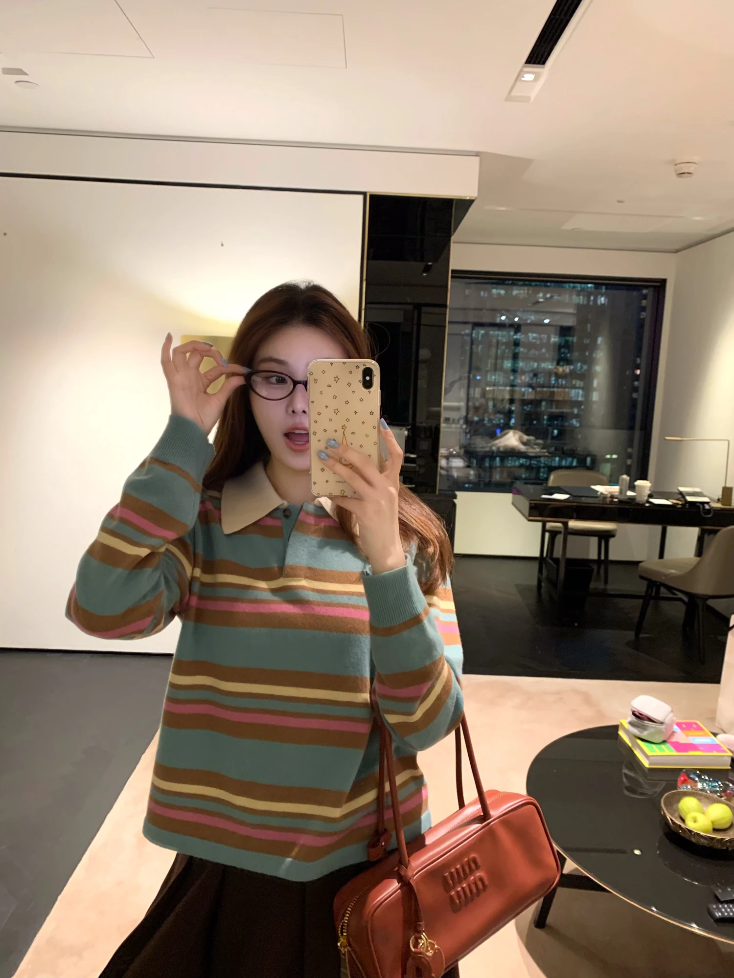 

Официальный женский шерстяной свитер Realzz с воротником в полоску, длинными рукавами, осенне-зимний, теплый, термо, модный