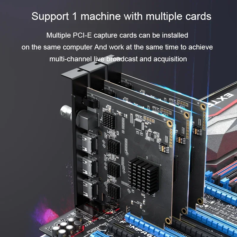 Acasis 4 قناة SDI/HD HD PCIE بطاقة التقاط الصوت والفيديو بطاقة التقاط الصوت والفيديو 4k للتبديل لعبة البث المباشر تسجيل Vmix