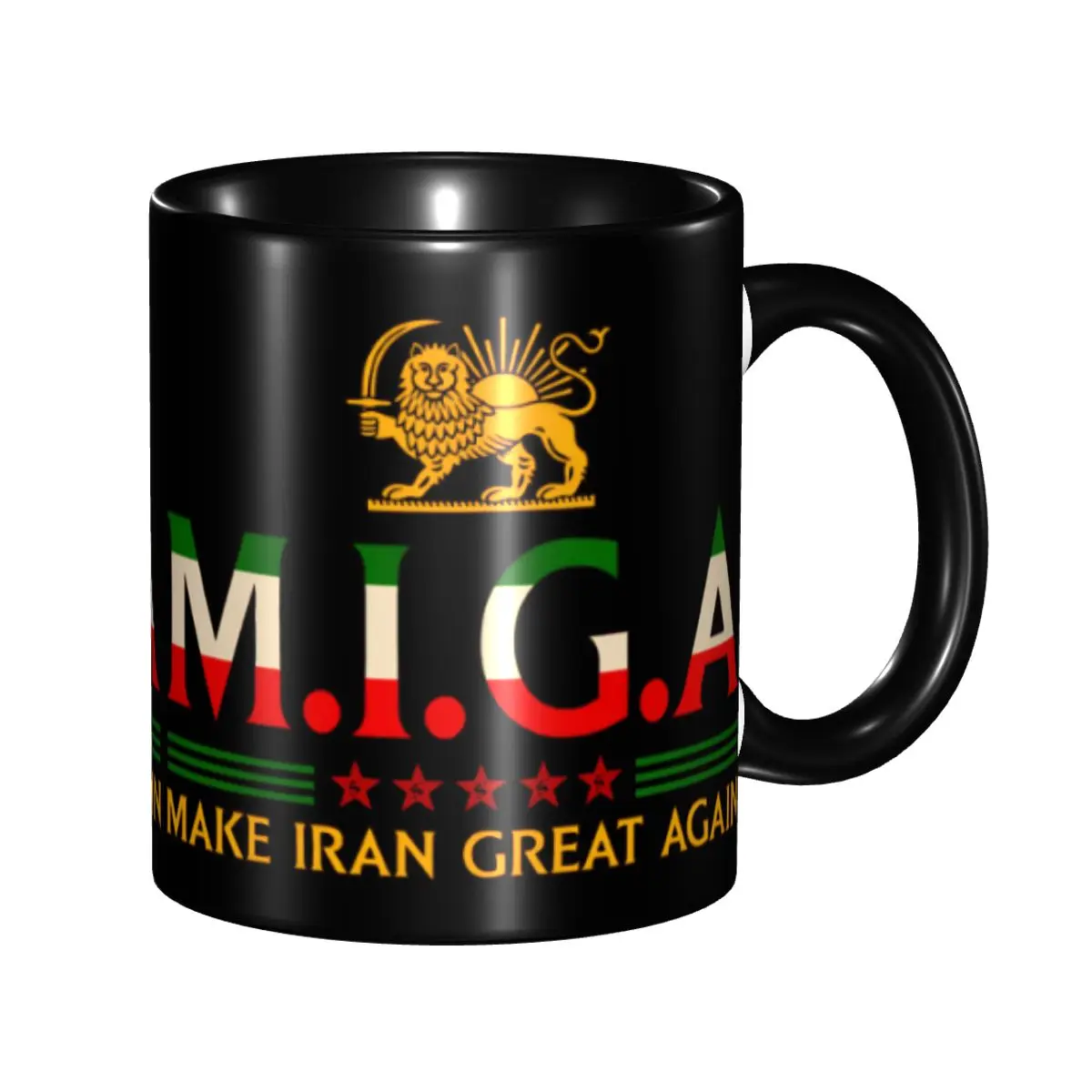 Iranian Make Iran Great Again Emblem Of Iran MIGA Coffee Mugs Funny Cup Gifts For Woman Man