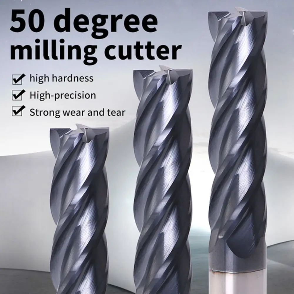 Endmill Cutting 4 Flute Mill 1mm 1.5mm 2mm 2.5mm 3mm 4mm 5mm 6mm Carbide Tungsten Steel Milling Cutter End Mill Metal Cutter