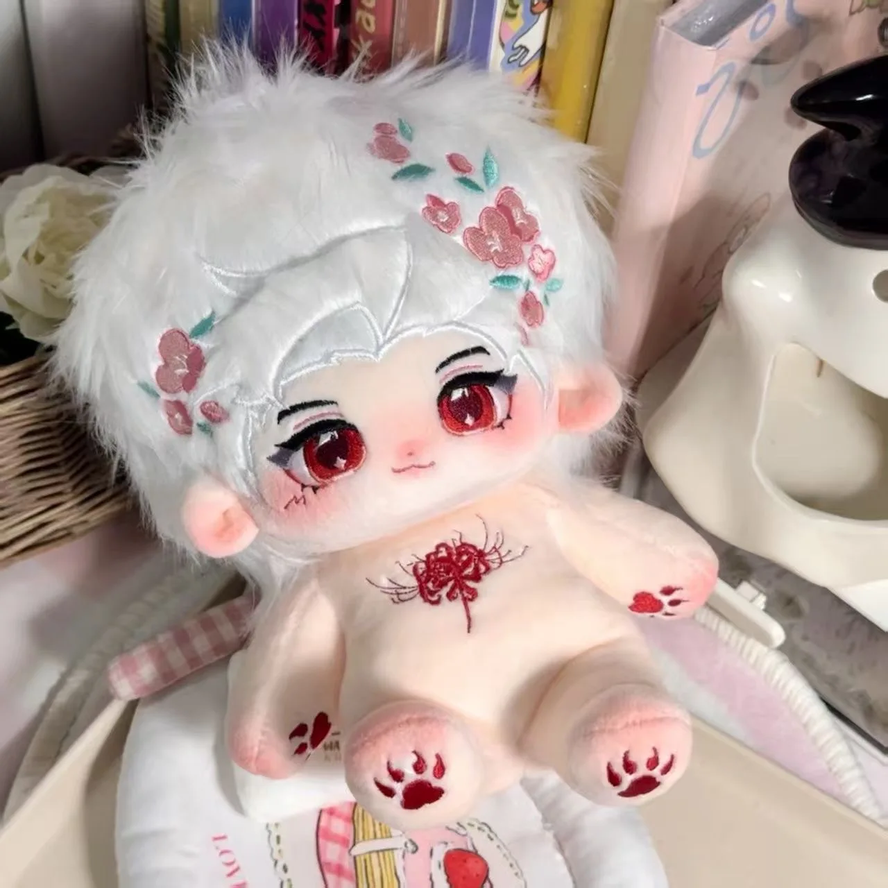 In stock 20cm Love and Deepspace Sylus  Stuffed Plushies Doll With Skeleton Pillow Ornament Anime Figure Game Toy Kids Gift Cart