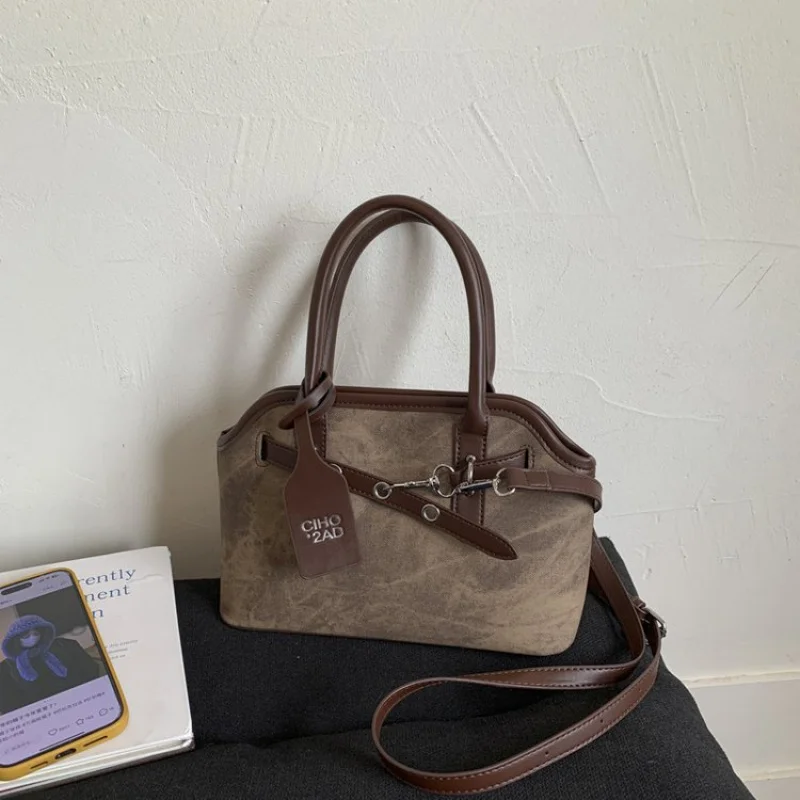 

Women's Shoulder Bag With Canvas Leather Casual Vintage Popular Lasting Spacious Soft Modern Style