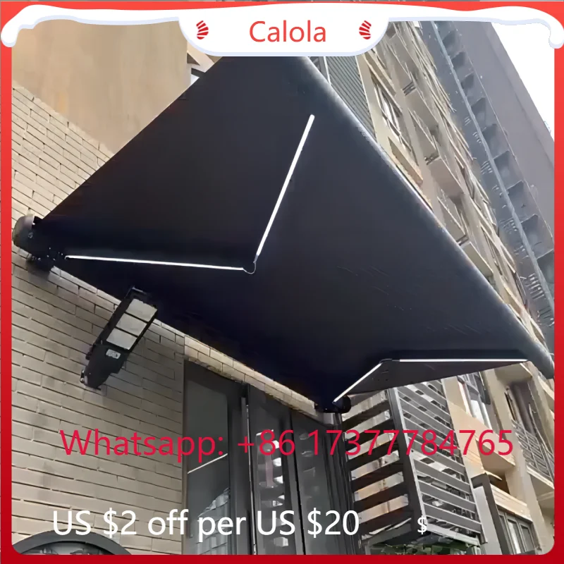 Automatic Awning Outdoor Cassette Foldable Awning Sun Shades Outdoor Retractable Awning Garden Buildings