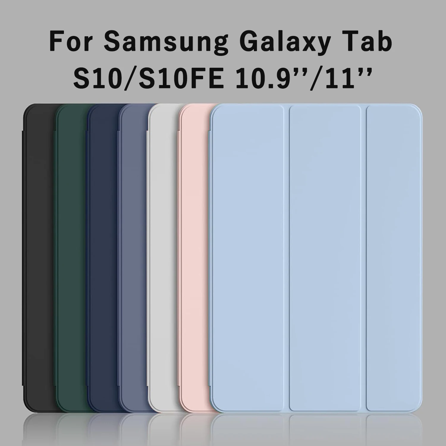 

Для Samsung Galaxy Tab S10/S10 FE 2023 11 дюймов 10,9 дюймов SM-X720 SM-X520 тройной флип-чехол с магнитной подставкой, защитный чехол из искусственной кожи