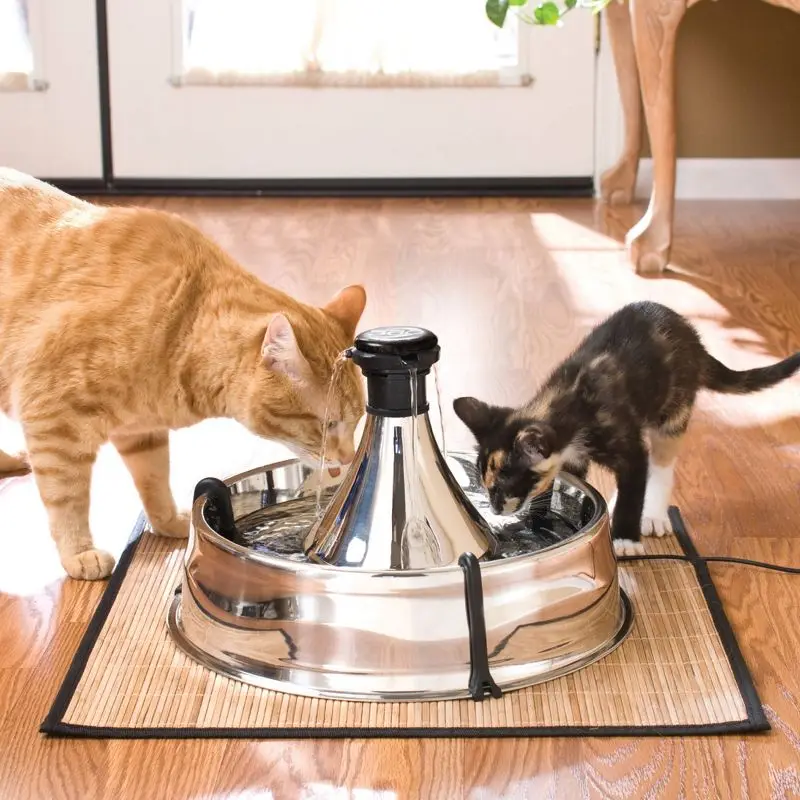 

128oz Stainless Steel Pet Water Fountain Multi Pet Adjustable Flow Carbon Filter Dishwasher Safe Anti Bacteria Hydration