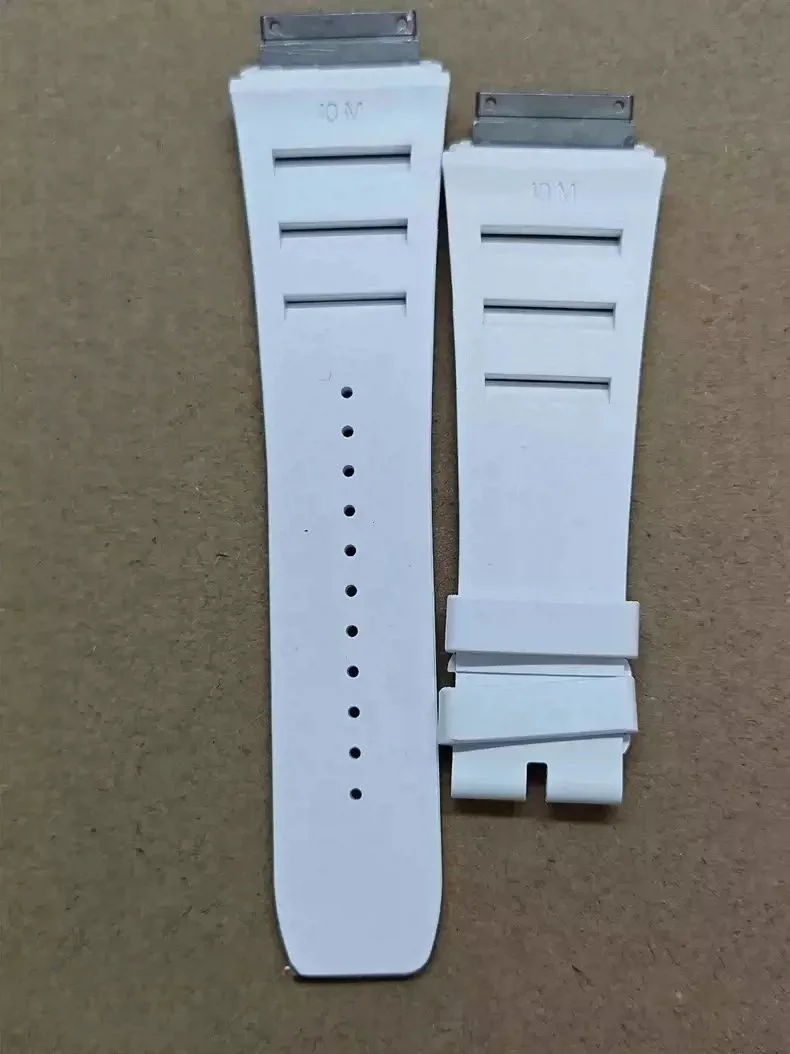 AAA FKM Rubber Watchband Bracelet For Richard Strap RM010 Belt Titanium Steel Interface