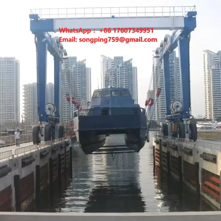 Heavy Duty 300ton 350ton 500 Ton 600 Ton Mobile Boat Hoist Marine Mobile Boat Lifting Gantry Crane Marine Travel Lift Price