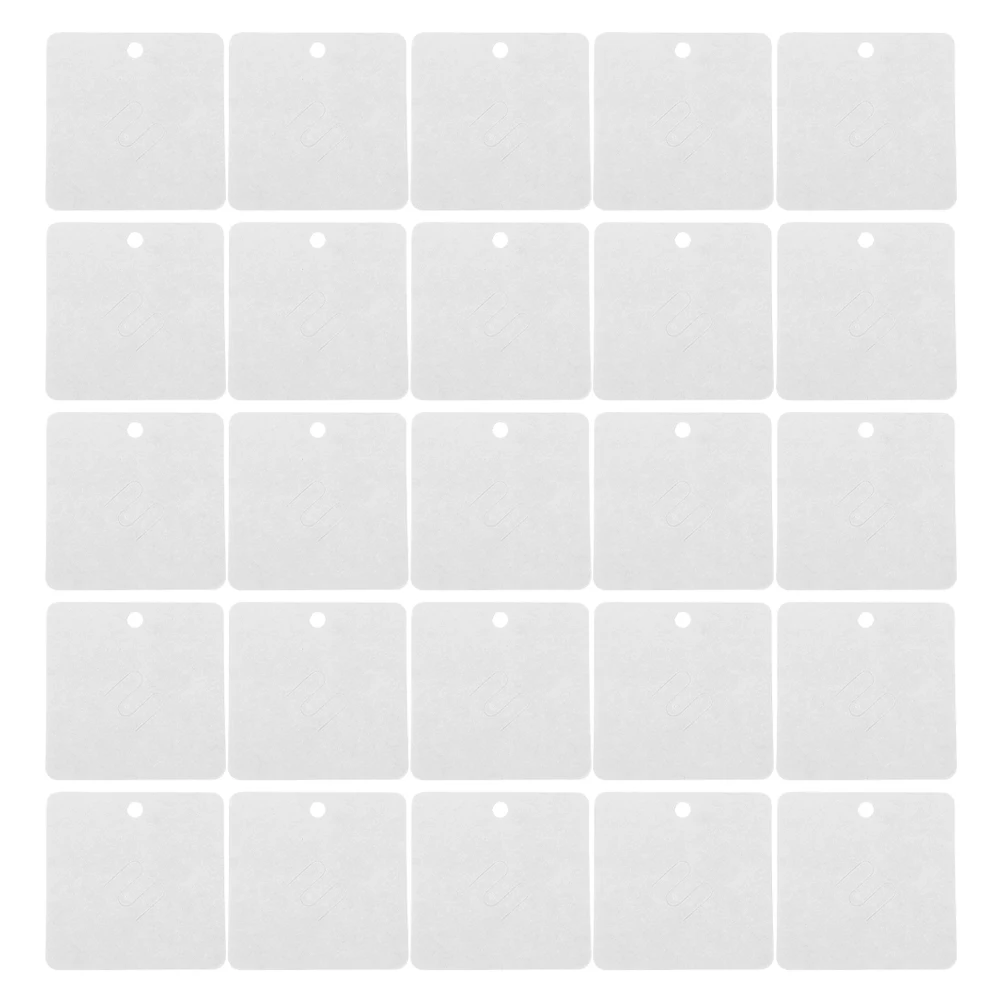 

100 Pcs 7x7cm White Cardstock Brooch Display Cards Blank Jewelry Earring Holes Necklace Foldable Toys Accessories Organizer