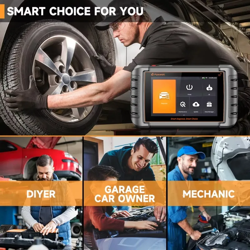2026  NT809TS Bluetooth OBD2 Car TPMS Programming Tool Bi-Directional Control 30 Reset All System Diagnostic Scanner