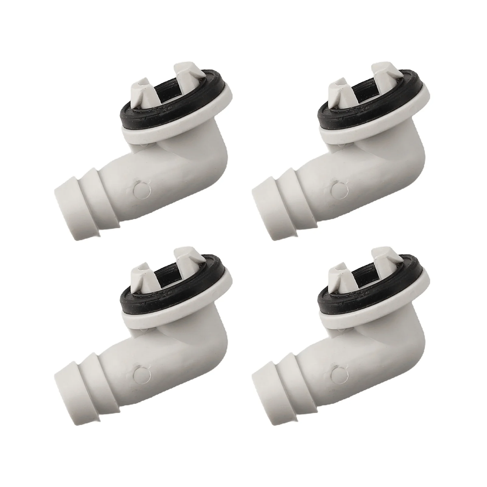 Hard Plastic Air Conditioner Drain Hose Elbow Fitting with Rubber For Ring Seal Compatible with Standard AC Condensate Tubing