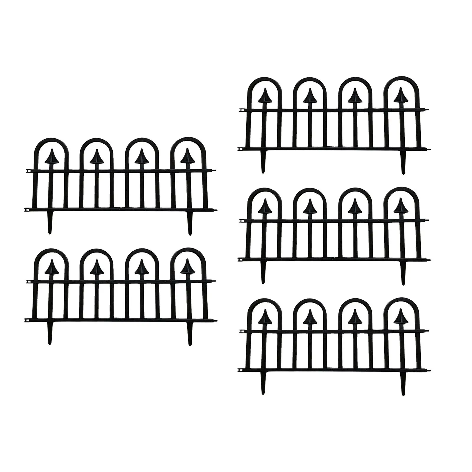 5 Pieces Garden Edging Border Fence Border for Outdoor Garden Lawn Path