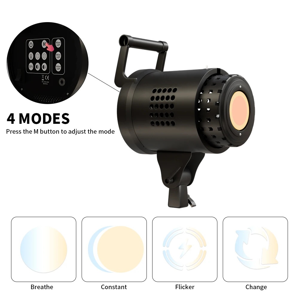 Lampe vidéo COB SH 135W/115W/90W pour photographie, lumière du jour équilibrée, lampe solaire pour portrait, accessoires de studio, YouTube Live