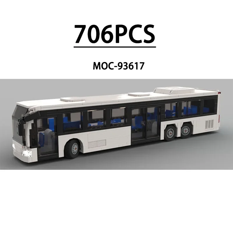 New MOC-93617 Bus Series Bus Building Block Toys 706PCS Compatible Parts Kids Birthday Toys Boys Christmas Gifts