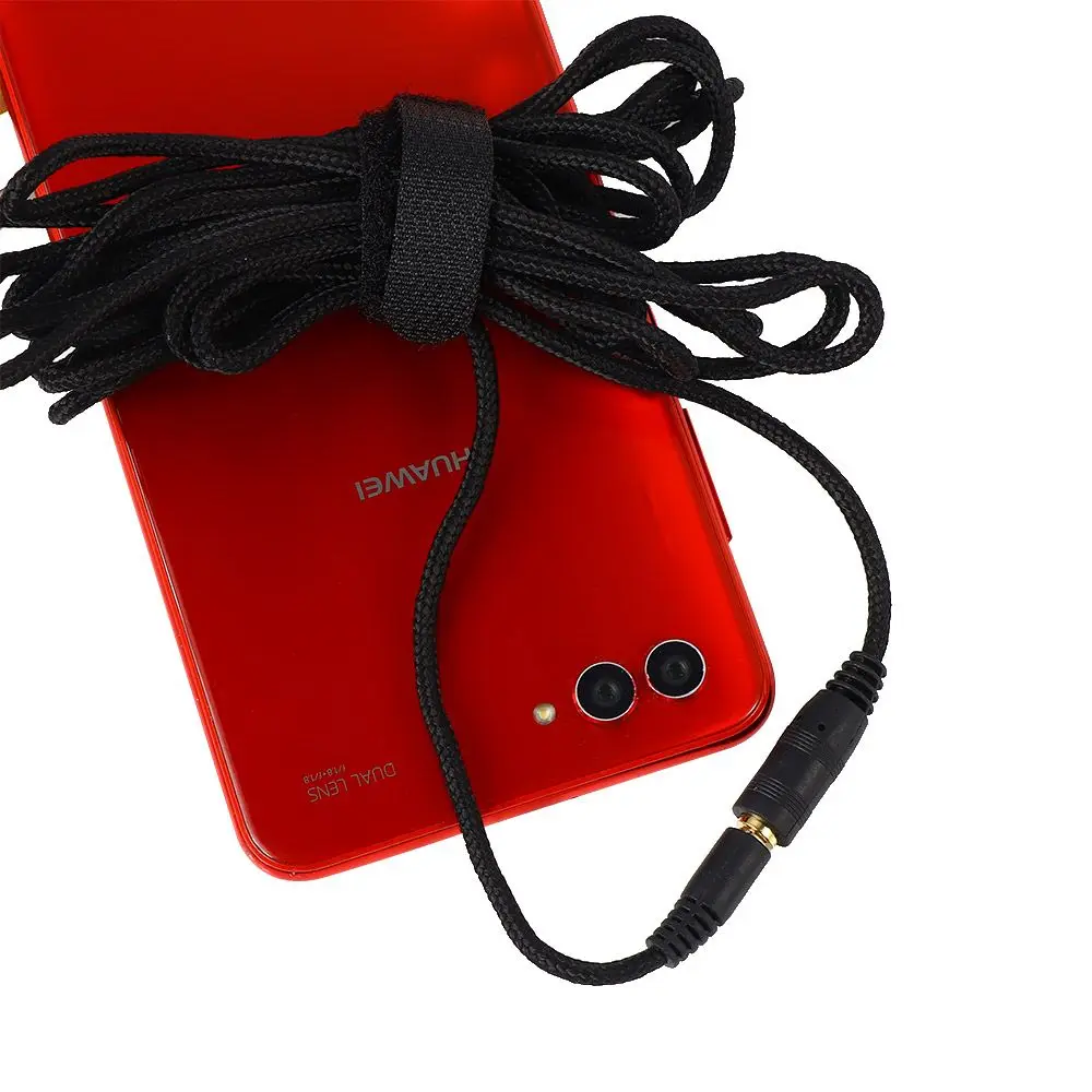 New Convenient 1PC Cloth Lanyards 3.5mm F/M Stereo Headphone 3m Cord Adapter Extension Cable Audio