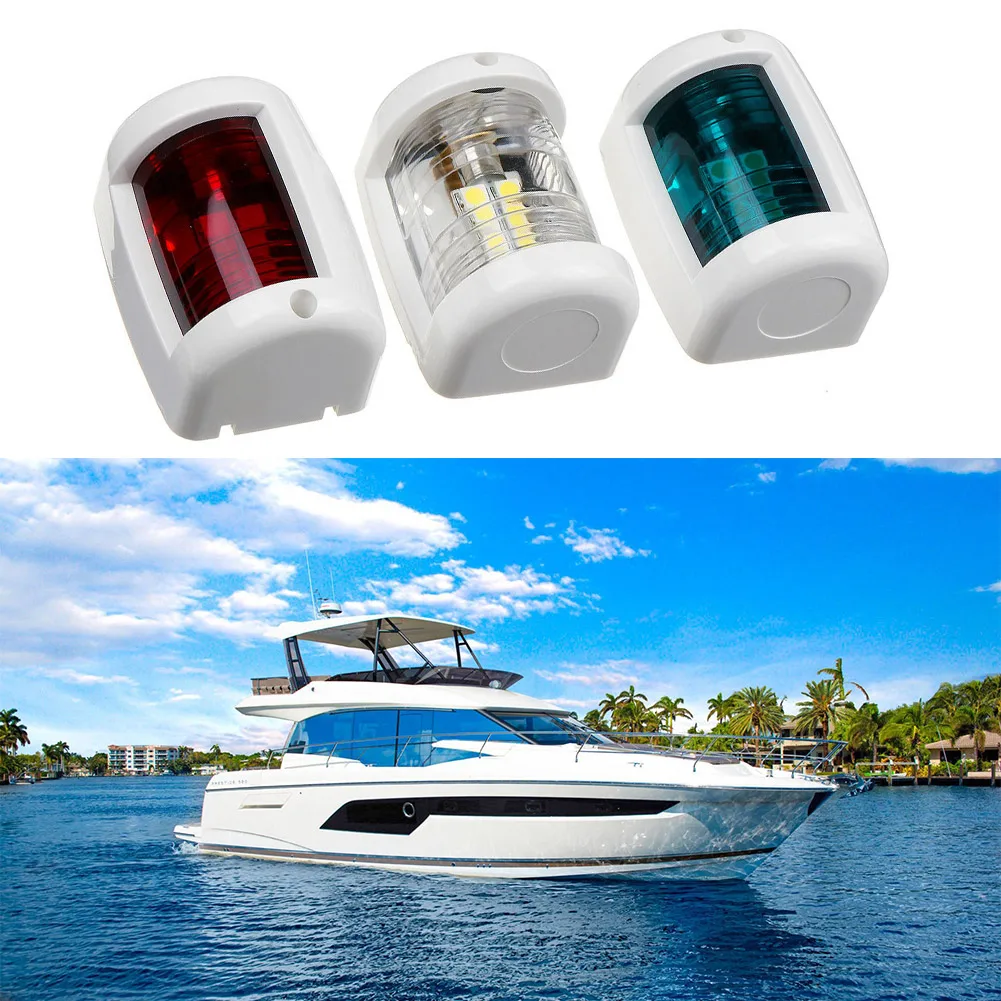 Feux de navigation bleu IP66 pour bateau, travail LED, plastique, rouge, marine