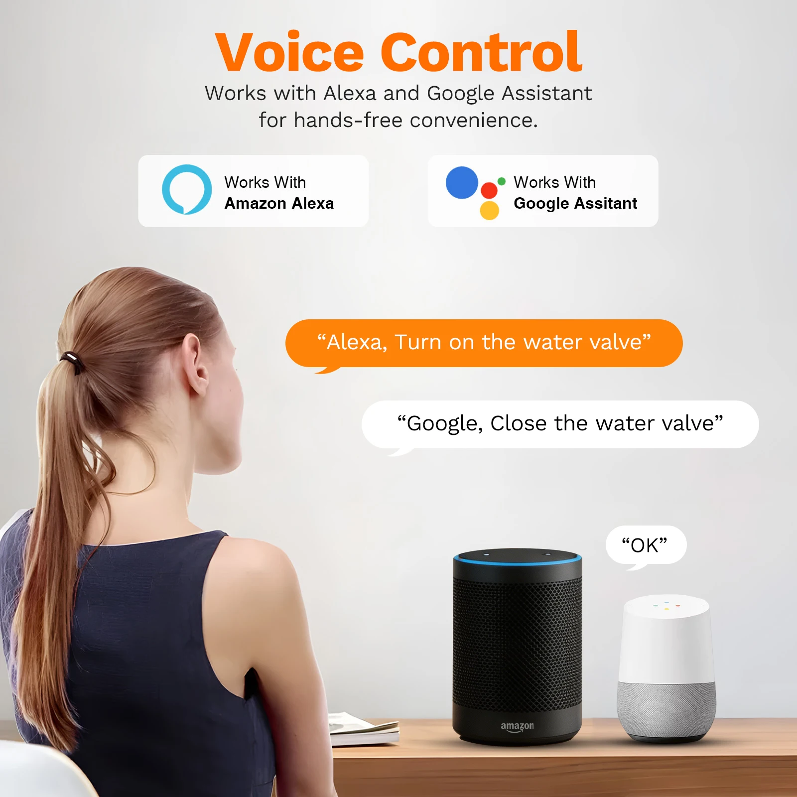 Moray ME220W Tuya Voice-Controlled Water Valve WiFi Water Meter 0~100% Opening Display Automated Smart Home Control