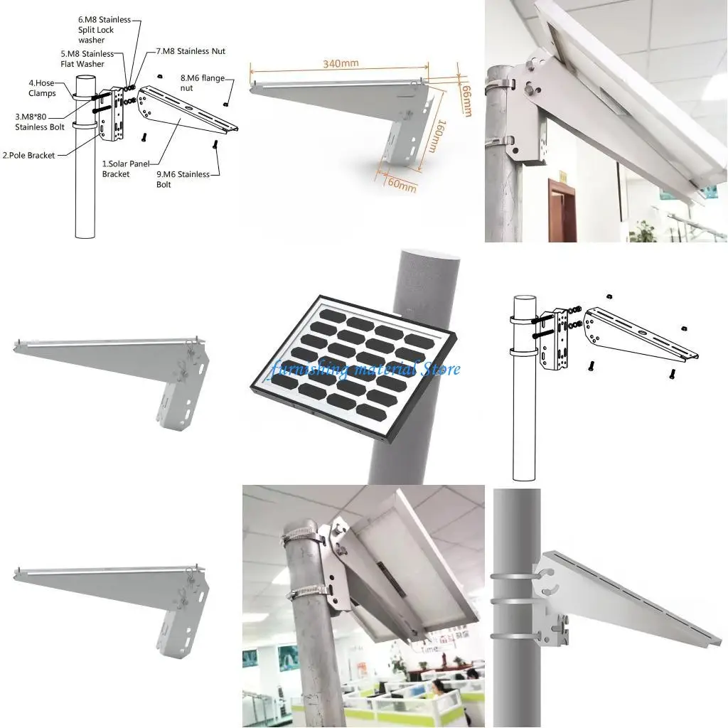 Y5GD Thin Aluminum Photovoltaic Panel Wall Parenthesis Corner Adjustment Feature