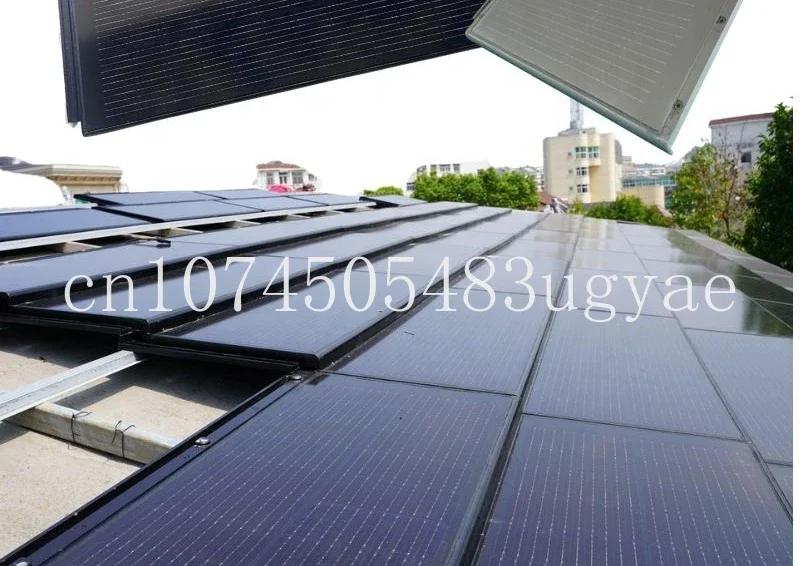 Solar Roof Tile 87W Thin Film Photovoltaic Power Generates Energy System Double Glass Panel BIPV Solar Roof Tiles