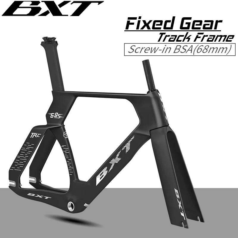 BXT 2026 Carbon Track Bike Frame TRC-695 Aero Fixed Gear Track Bike Carbon Frameset Fit 700C, Max 28C Tire view 6