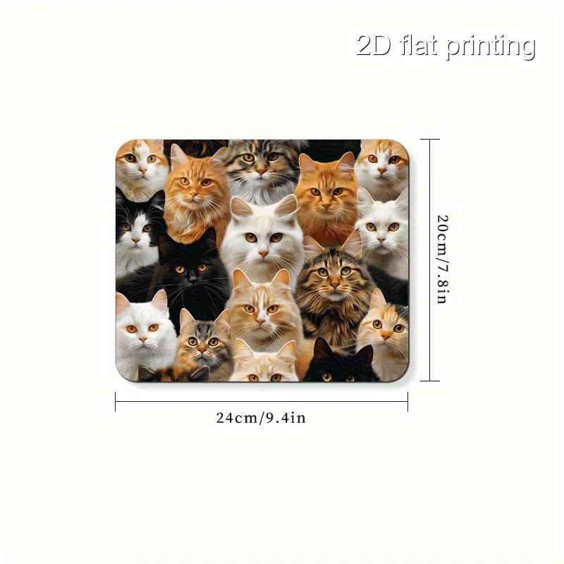Mouse pad custom Moderate thickness cat pattern non slip office table mat portable household computer notebook mat