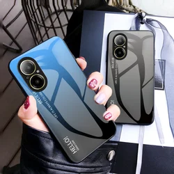 Realme C67 4G RMX3890 Case Gradient Shockproof Glass Hard Back Cover Phone Case Silicone Bumper for Realme C67 RealmeC67 RMX3890
