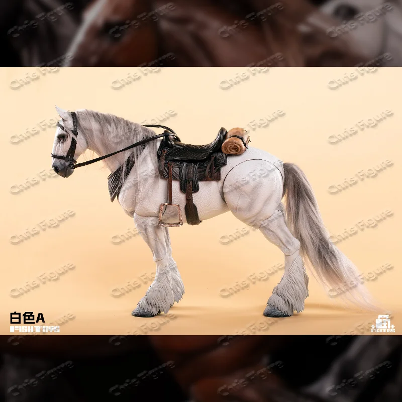 

Spot Fish Toys FishToys D20Studio 1/12 Movable Horse Basic Black and White Horse Soldier Mount Series Ornamental Doll Collection