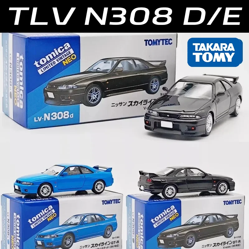 TAKARA TOMY TOMYTEC 1/64 TLV N308 D/E NISSAN GT-R R33 Alloy Motor