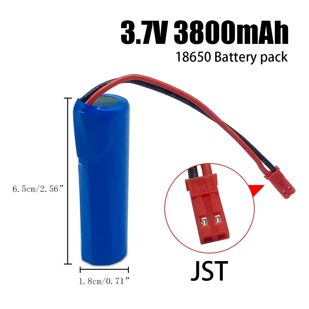 3.7V lithium ion rechargeable battery  18650 with replacement socket emergency lighting JST line