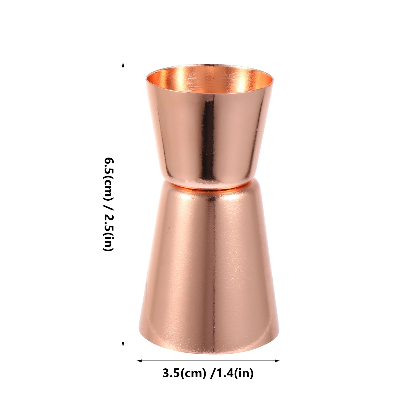 

2pcs Stainless Steel Cocktail Jigger Ounce Measuring Cups Rose Gold Double Head Wine Bar Accessories Measuring Device