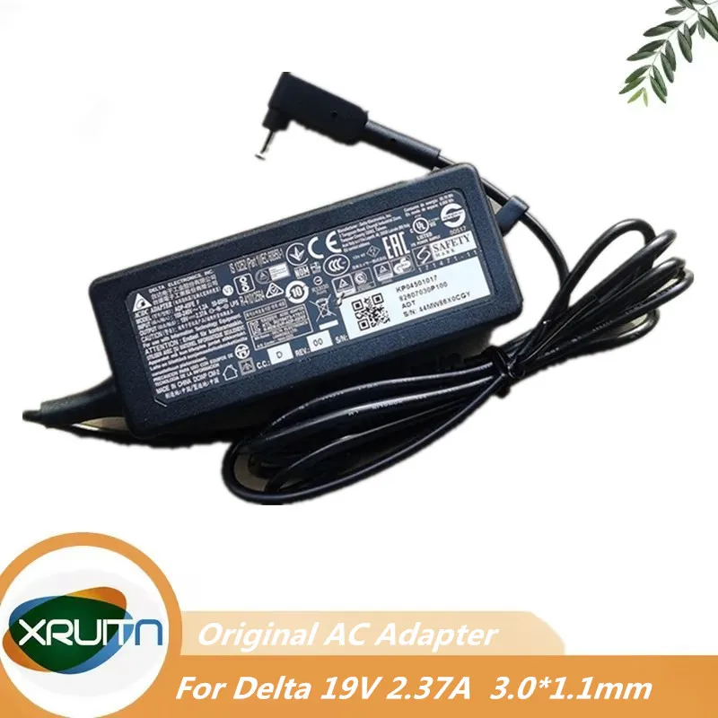 Original 19V 2.37A 45W 3.0*1.1MM Laptop Adapter Charger For Acer Aspire S7 391 V3-371 Switch12 PA-1450-26 A13-045N2A 547H