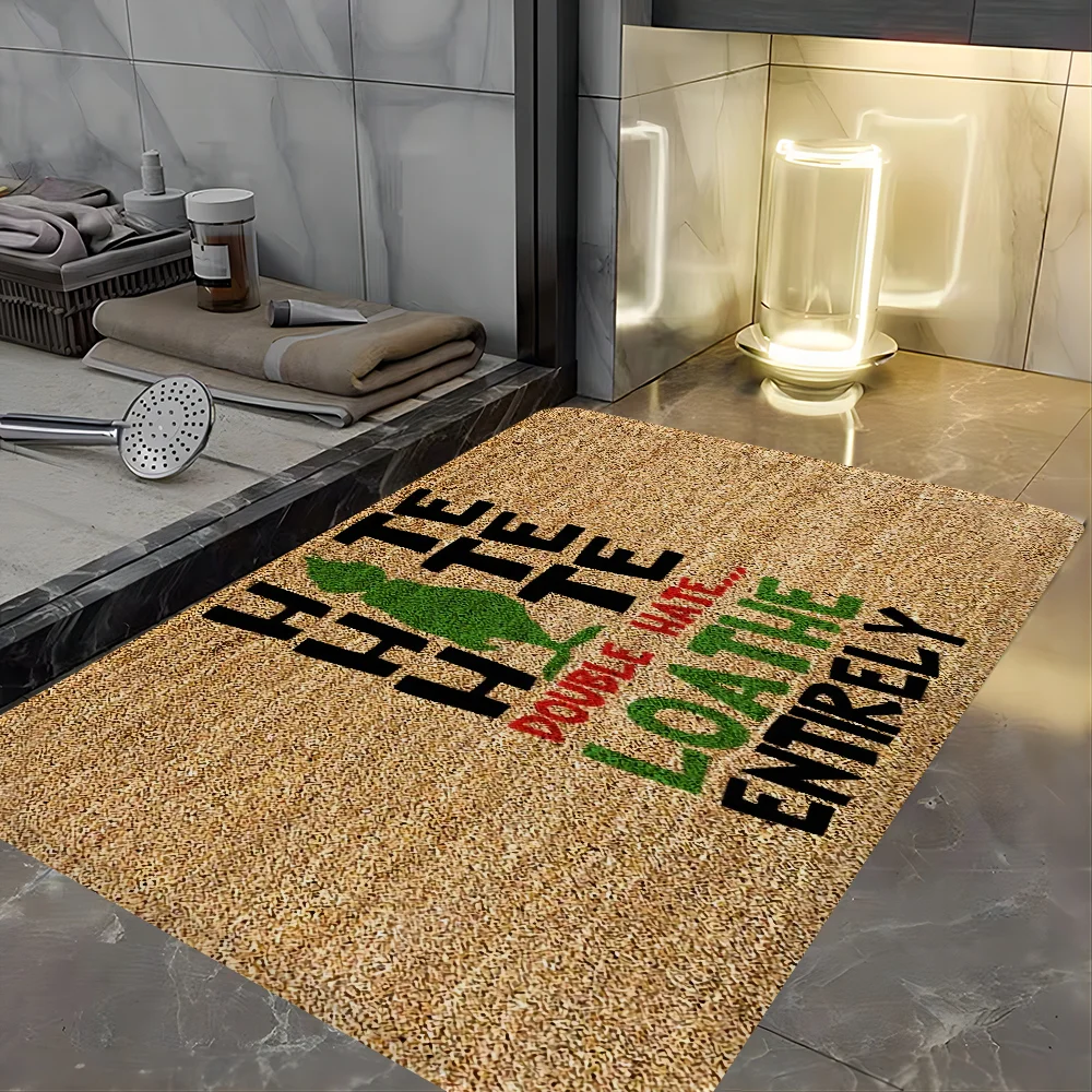 Christmas The G-Grinchs Floor Mat Entrance Door Mat Rectangle Home Soft Badmat Front Door Indoor Outdoor Mat Toilet Rug