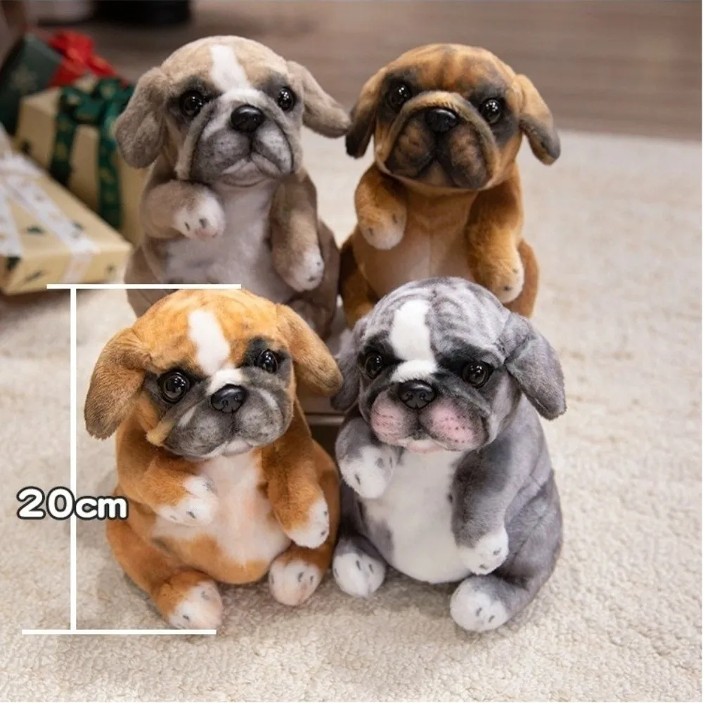 Cute Simulation Pug Poodle Puppy Plush Toys Room Decor Children Birthday Gift Stuffed Doggy Sitting Dog Doll