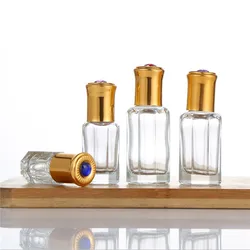 10/50/100pcs 3ml 6ml 9ml 12ml Octagonal Glass Essential Oil Rollon Refillable Botlte Essential Oils Perfume Bottles Containers