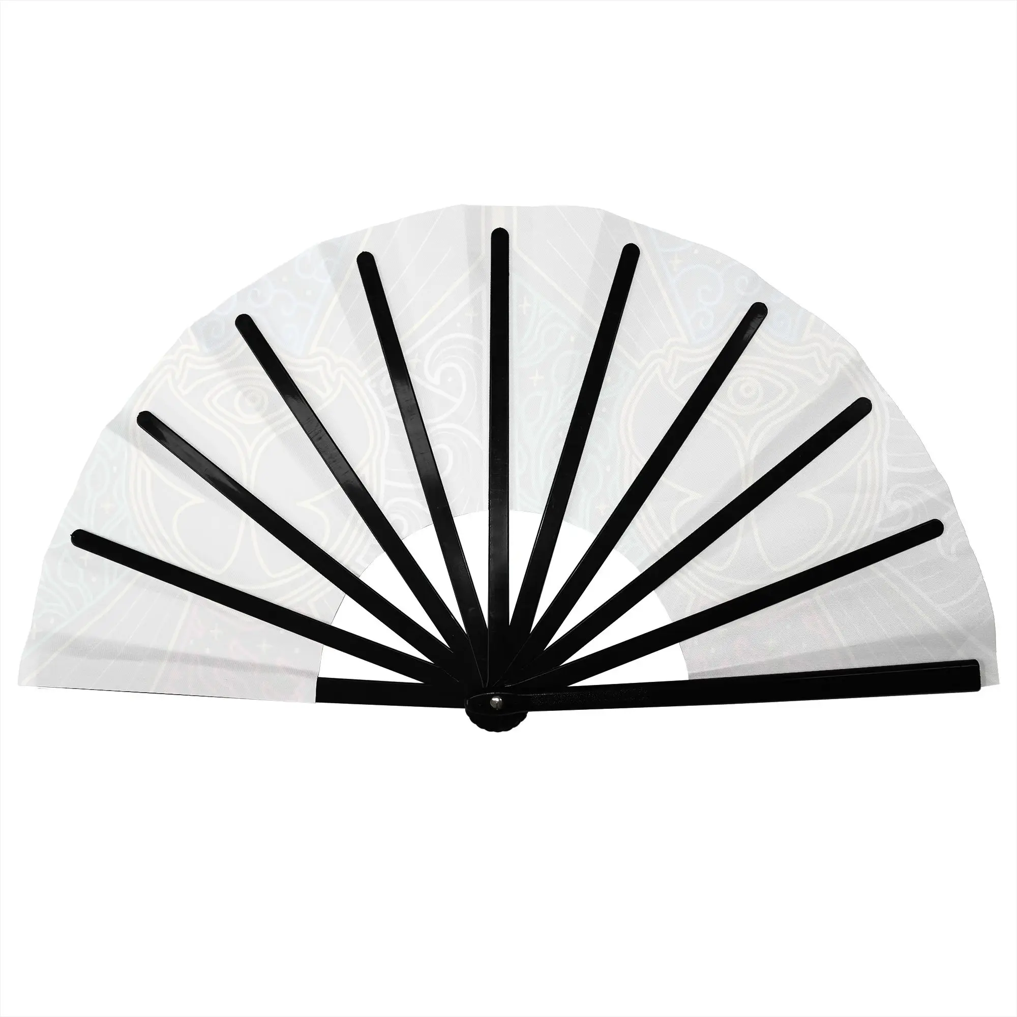 T-Tomorrowland Festival Stylish Hand Fan  Men Music  Printed Polyester Fan Trendy For Sports Events Gift