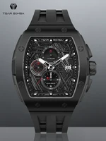 TSAR BOMBA Watch for Men Luxury Quartz Tonneau Wristwatch Sapphire Chronograph Waterproof Clock Valentine's day Gift 2023 New photo 1