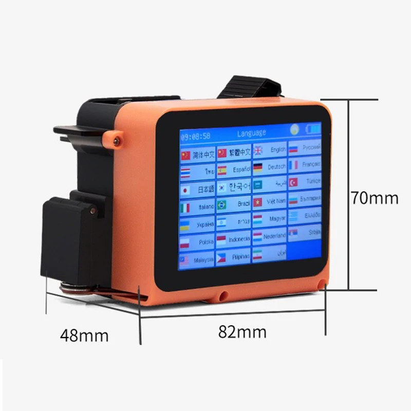 

Mini Printer Inkjet 12.7mm QR Code Date Logo Multi Language Printing Label Handheld Inkjet Printer