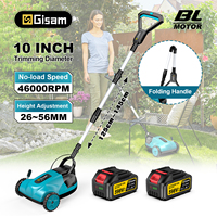 Gisam Brushless Electric Lawn Mower Cordless Grass Trimmer 3 Height Adjustments Garden Cutter For Makita 18V Battery Pin