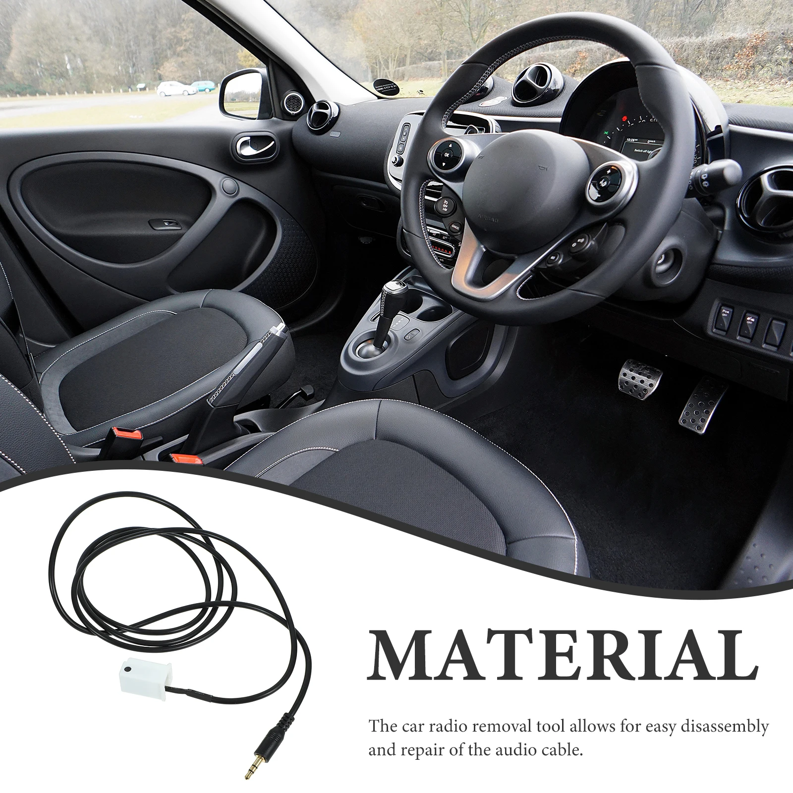 

AUX Audio Cable Head Removal Tool Radio Adapter USB Input Cable for Car Audio Video Line Car Part