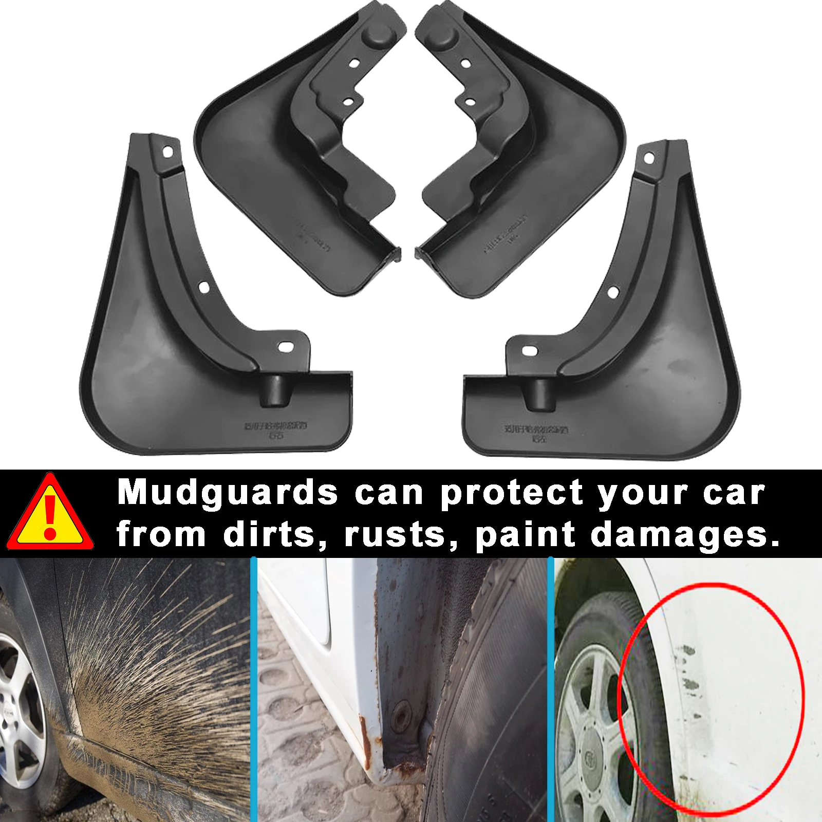 4Pcs Set Molded Car Mud Flaps For Great Wall Jolion 2021 Splash Guards Mud Flap Mudguards Fender Liner Flares Front Rear Styline