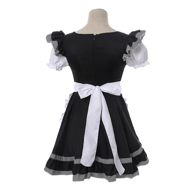 Sexy Maid Cosplay Costumes para meninas, saia anime, Sweet Cat, preto, branco, rosa, vestido Lolita, bonito avental, roupas de garçonete, festa de carnaval