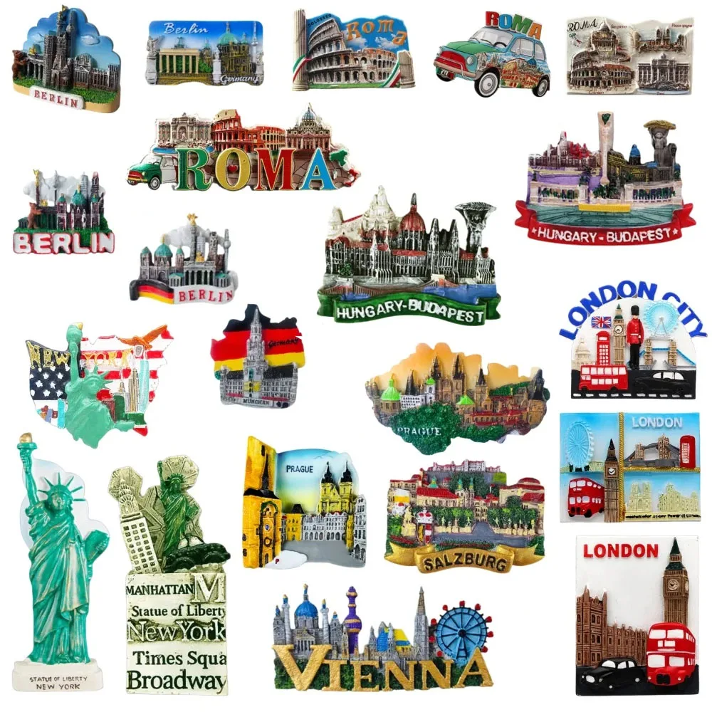 

3D Magnetic Refrigerator Stickers Tourism Souvenirs Germany Austria Italy Roma Fridge Magnets Home Decoration Collection Gift