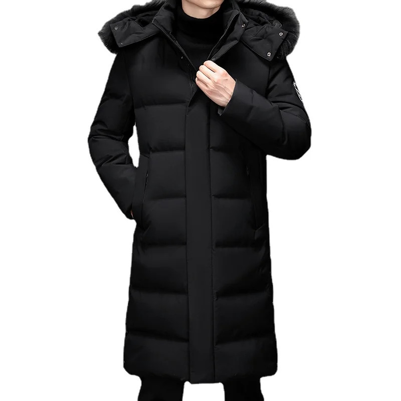 

Men down coat winter Thick Winter Jacket Long 90% Goose Down Jacket Fur Hooded Windproof and Rainproof Winter Windbreaker Coat