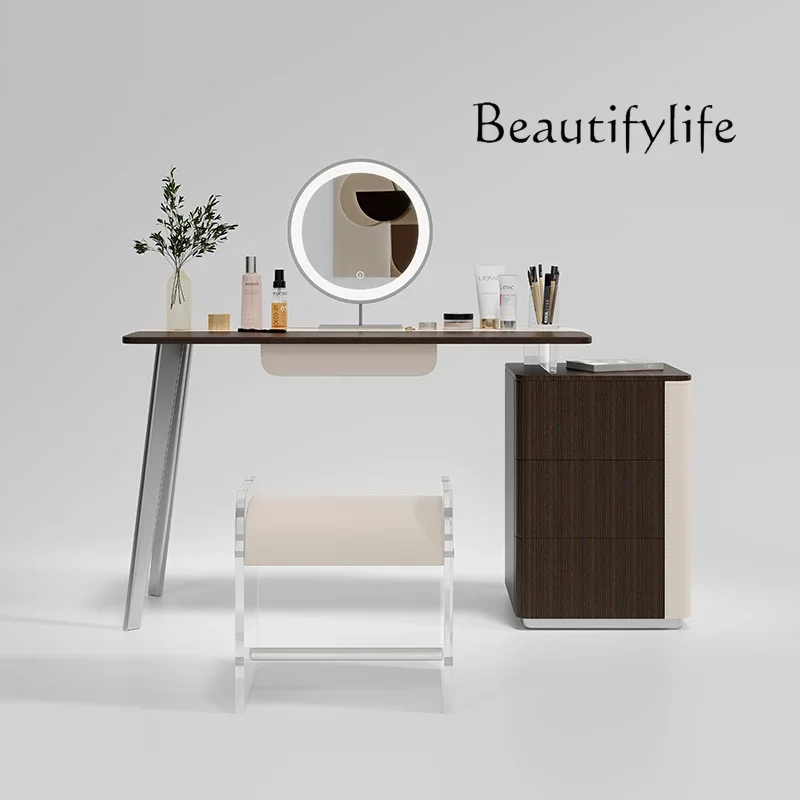X35 Solid Wood Dresser Chest Integrated Italian Simple Design High-end Makeup Table