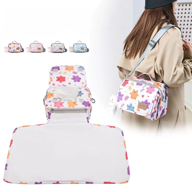 

Многоразовая модная сумка для мокрых подгузников с принтами, сумки для мокрых подгузников с двойной ручкой, рюкзак, сумка для подгузников, сумка для беременных, одноразовые детские сумки для подгузников