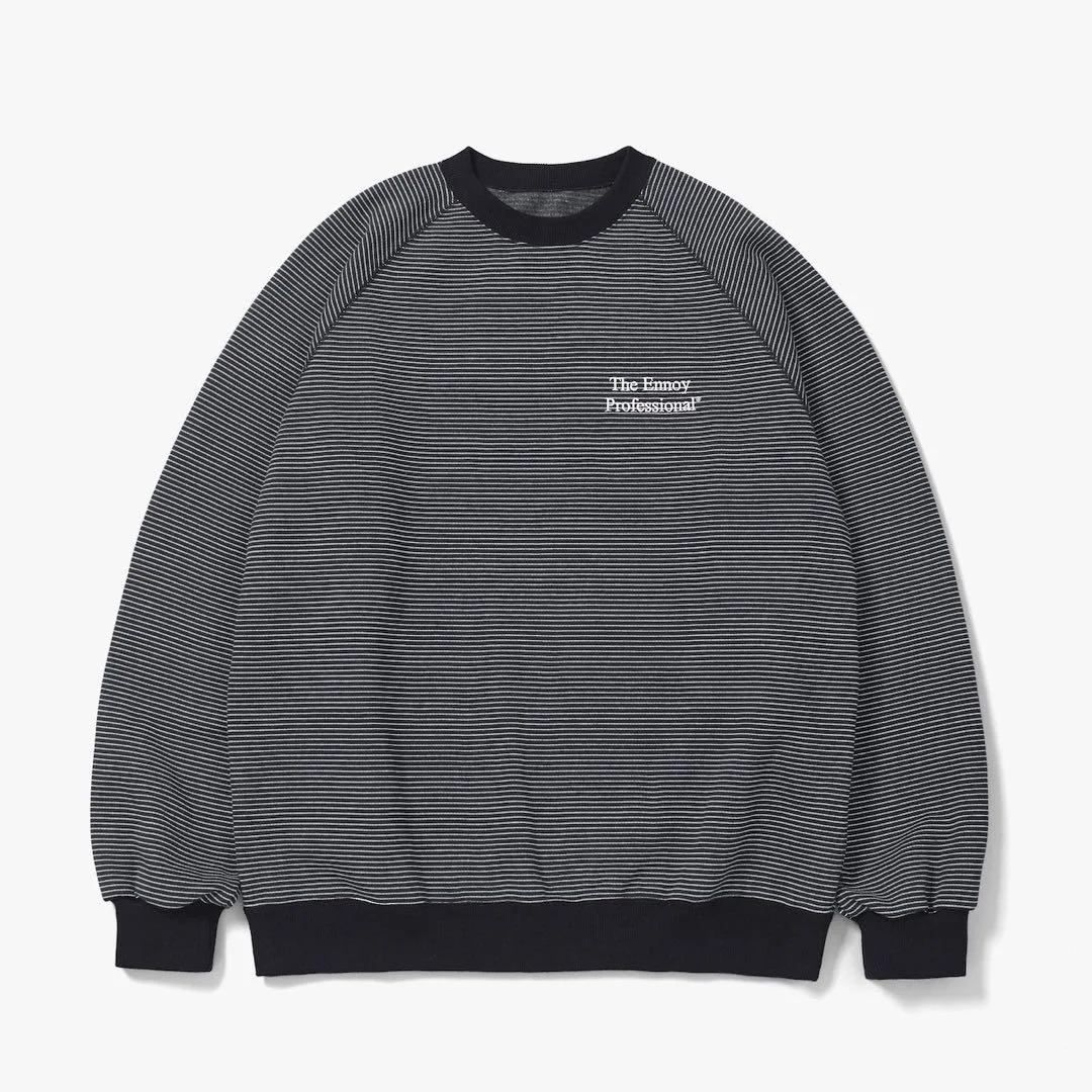 ENNOY BORDER CREW NECK SWEAT AND HOODIESH