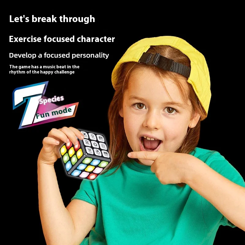 Cross Border Amazon Electronic Third Level Music Magic Cube Versatile Multi Functional Game, Challenge Levels, Lighting, Childre