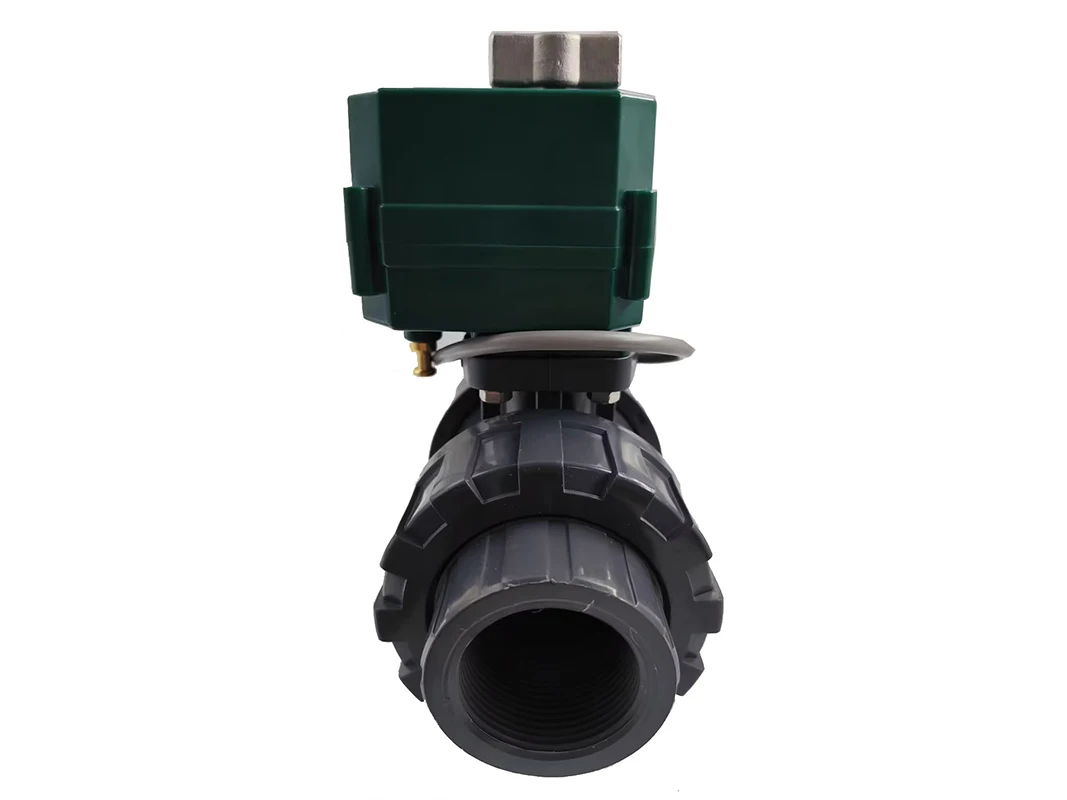 válvula de pvc motorizada 12V, DN40 BSP (1,5"), válvula de PVC, 2 vias, válvula elétrica de pvc, CR04