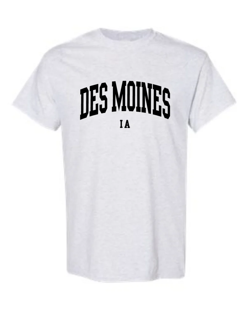 Des Moines Iowa T-Shirt Pamiątkowy pomysł na prezent Iowa Tee Top 25. miasta na żywo