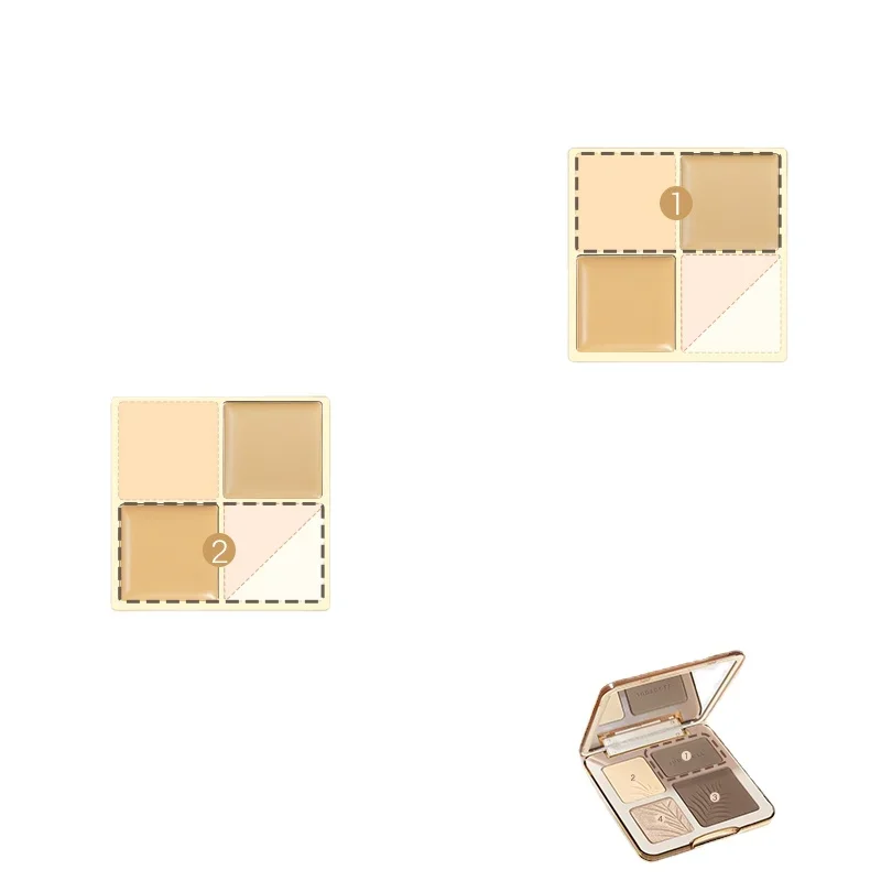 Yy Facial Three-Dimensional Combination Five-Color Concealer Plate Highlight Contour Compact