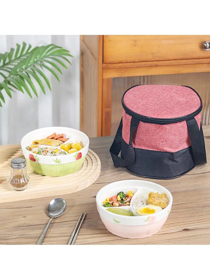 

Ceramic Dining Plate with Lid Steamed Dish Bowl Home Use Microwave Safe Suitable for Steamer round Shape Adult Ins Style